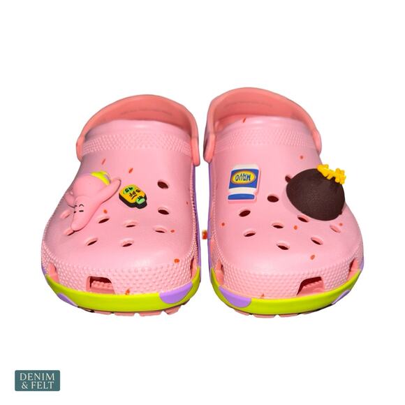NEW Crocs SpongeBob Patrick Classic Clog Pink Melon Jibbitz Cartoon Cute Rare - Picture 8 of 16